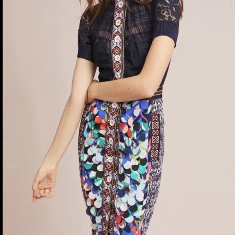Anthropologie- Byron Lars Dahlia Fields dress size 0